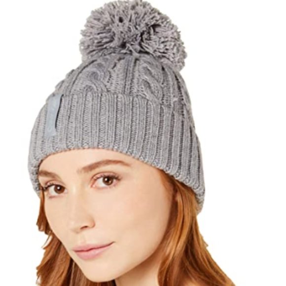 Calvin Klein Accessories - Calvin Klein Womens Winter Knit Beanie Hat Pom Pom